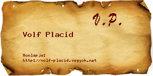 Volf Placid névjegykártya